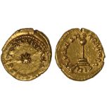 Islamic Coins, Arab-Latin, Umayyad, temp. al-Walid I (86-96h), gold semessis or half dinar, Spain,