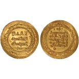 Islamic Coins, Ikshidid, 'Ali b. al-Ikhshid, dinar Misr 353h, with K in lower rev. field for