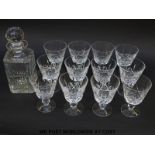 A set of 12 Stuart Crystal cut wine glasses (12.