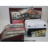 A large quantity of GB presentation packs in seven albums and a box of loose packs