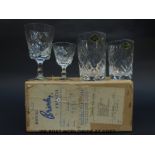 Royal Brierley suite of crystal glassware comprising six large tumblers (10.