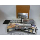 Two albums of GB presentation packs and a quantity of loose packs