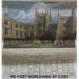 Limited edition 7/100 etching "The Oxford Almanack" (50 x 50cm)