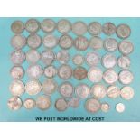 Approximately 583g of pre 1920 UK silver coinage to include Victorian