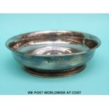 A hallmarked silver pedestal bowl, Sheffield 1995 maker Carr's of Sheffield,