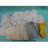 A quantity of Victorian baby clothing to include two day gowns, two night gowns and two petticoats.
