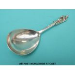 A Victorian hallmarked silver apostle caddy spoon, London 1872 maker Henry Holland, length 9.