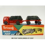 Tri-ang Minic Push and Go model Log Lorry and Trailer