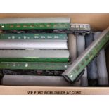 Forty-two Hornby and other 00 gauge Southern Rail carriages,