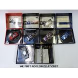 Five Minichamps special edition diecast model cars including ISO Grifo, Lamborghini Countach LP400,