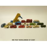 Sixteen Corgi, Dinky and Dinky Supertoys diecast model vehicles including military,