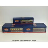 Seven Bachmann 00 gauge LMS carriages,