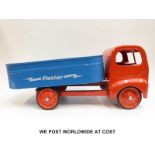 Tri-ang large scale tin plate model 'Flasher' pick up truck painted in red and blue livery