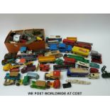 Over 40 Matchbox and other diecast model vehicles together with a Budgie Toys Railway Engine 224 in