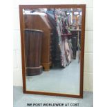 A mahogany framed bevelled glass mirror (W97 x H67cm)
