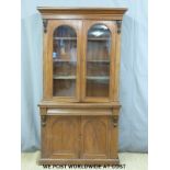 A Victorian mahogany bookcase (W105 x D39 x H201cm)