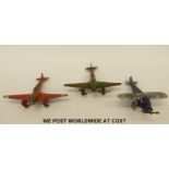 Three Taylor and Barrett diecast model aeroplanes