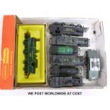 Eight Hornby and other 00 gauge tank locomotives, some diecast metal, one in original box.