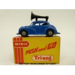 Tri-ang Minic Push and Go model Morris Minor Loudspeaker Car,