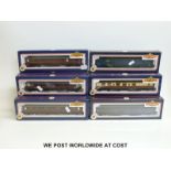 Twelve Bachmann 00 gauge LMS carriages,