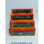 Twelve Hornby 00 gauge carriages,