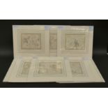 Thirteen early 19thC celestial maps by A Jamieson,