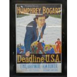 Thirteen framed vintage film posters to include Laurence Olivier, Humphrey Bogart, Marylin Monroe,