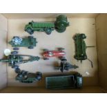 Nine Dinky Toys and similar diecast model vehicles and accessories,