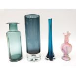 Three glass vases,