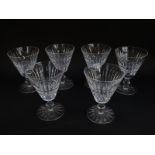 A set of six Waterford Crystal wine glasses in Tranmore pattern