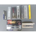 Nine Parker fountain and ballpoint pens including a Parker 17,