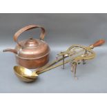 A copper kettle,