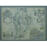 A framed map 'the Irish Province of Connaught c1610',