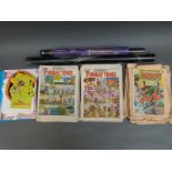 A quantity of children's comics to include the Funday Times and Funday Times Club, face mask,