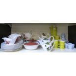 A quantity of retro Caltonware coffee ware, Royal Doulton blue and white part set,