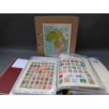 A collection of all world stamps in two large ring binders