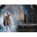 Four cinema advertising film posters to include 'Sherlock Holmes, A Game of Shadows', 'Dark Skies',