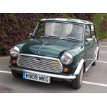 A 1990 Rover Mini Ragg Flame Checkmate, current owner 7 years, receipts for bodywork,