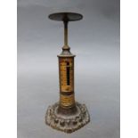 A 19thC brass candlestick postal scale by R W Winfield,