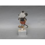 A Mickey Mouse metal car/cycle mascot, C1940,