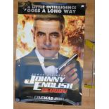 A cinema advertising poster for Universal Studio 'Johnny English Reborn' starring Rowan Atkinson