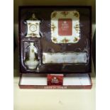 Royal Albert boxed Old Country Roses set comprising clock, picture frame,