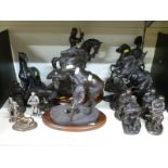 A quantity of resin figures including the The Trooper, Light Brigade, Heredities, St Crispin's Day,