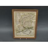 Robert Morden map of Hampshire, double sided and hand coloured,