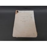 Original typed script for Cider with Rosie by Laurie Lee c1970s television film adaptation by Hugh