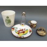 A child's plate, Coronation cup June 1912, miniature Chinese teapot,