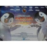 Five cinema advertising posters to include 'Happy Feet Two', 'Yogi Bear', 'Rio',