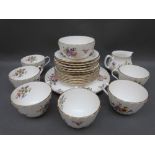 A collection of Royal Worcester Roanoke pattern teaware