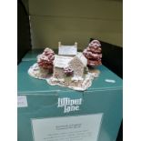 Limited edition boxed Lilliput Lane 'First Snow at Bluebell' with certificate 2353,