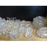 A collection of glass salts including 19thC examples